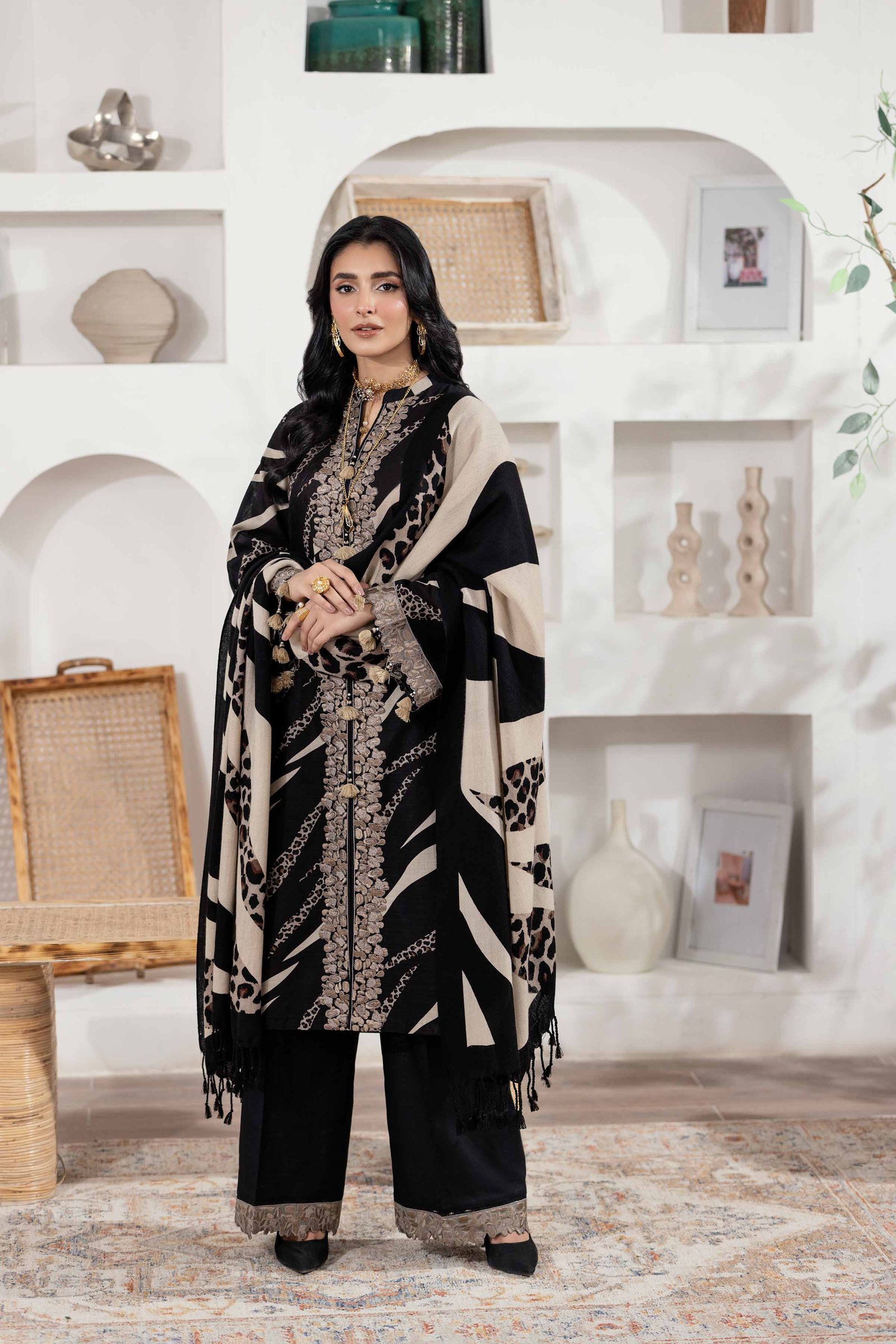 Nishat Linen Fleece Winter Hoodie - Ferozi