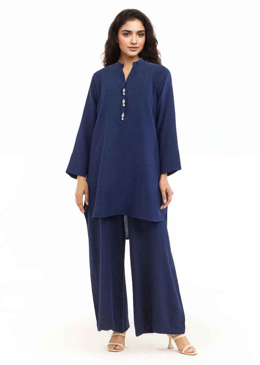 Bonanza Satrangi Cotton Trouser - Navy Blue
