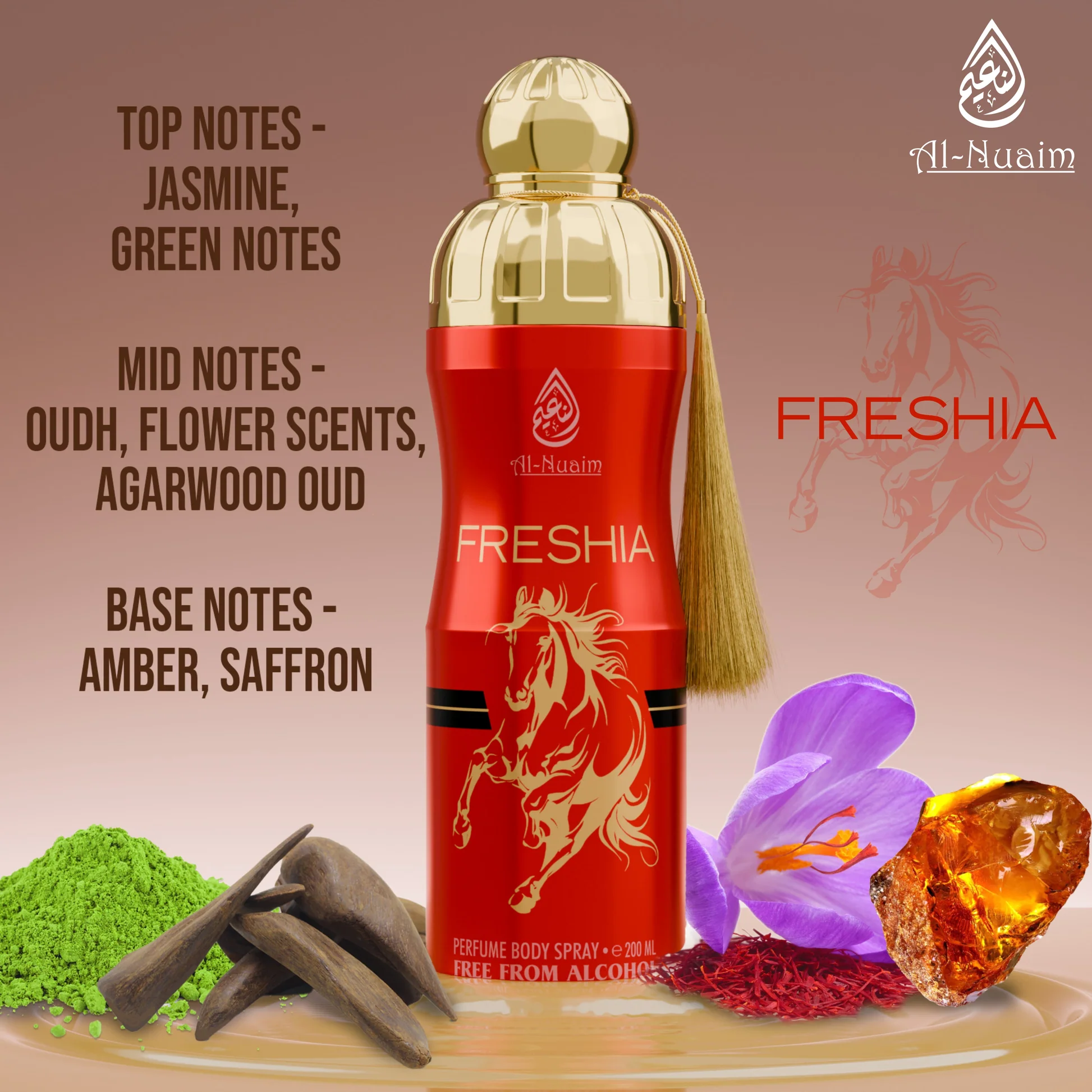 Al-Nuaim Body Spray (200ml) - Saffron