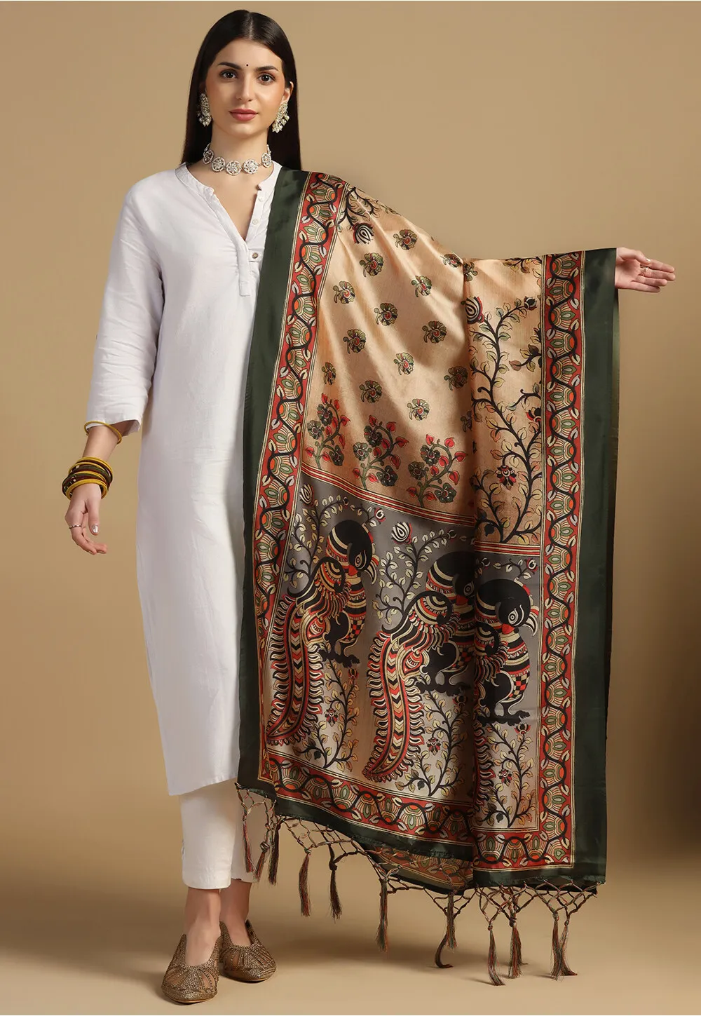 Outfitters Digital Printed Dupatta - Beige
